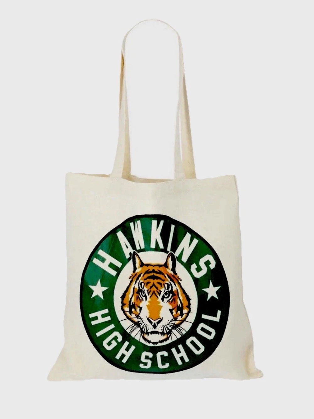 Stranger Things Hawkins High School Tiger Canvas Tote NEW